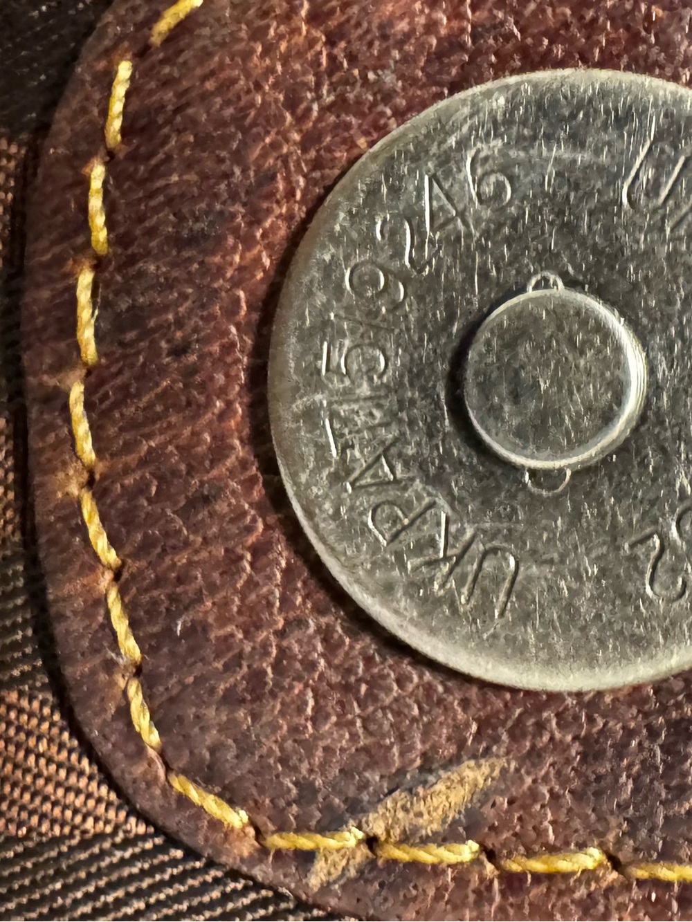 Jack Georges Voyager Floral Embossed Leather Crossbody Bag Brown Buffalo Leather - Picture 5 of 7